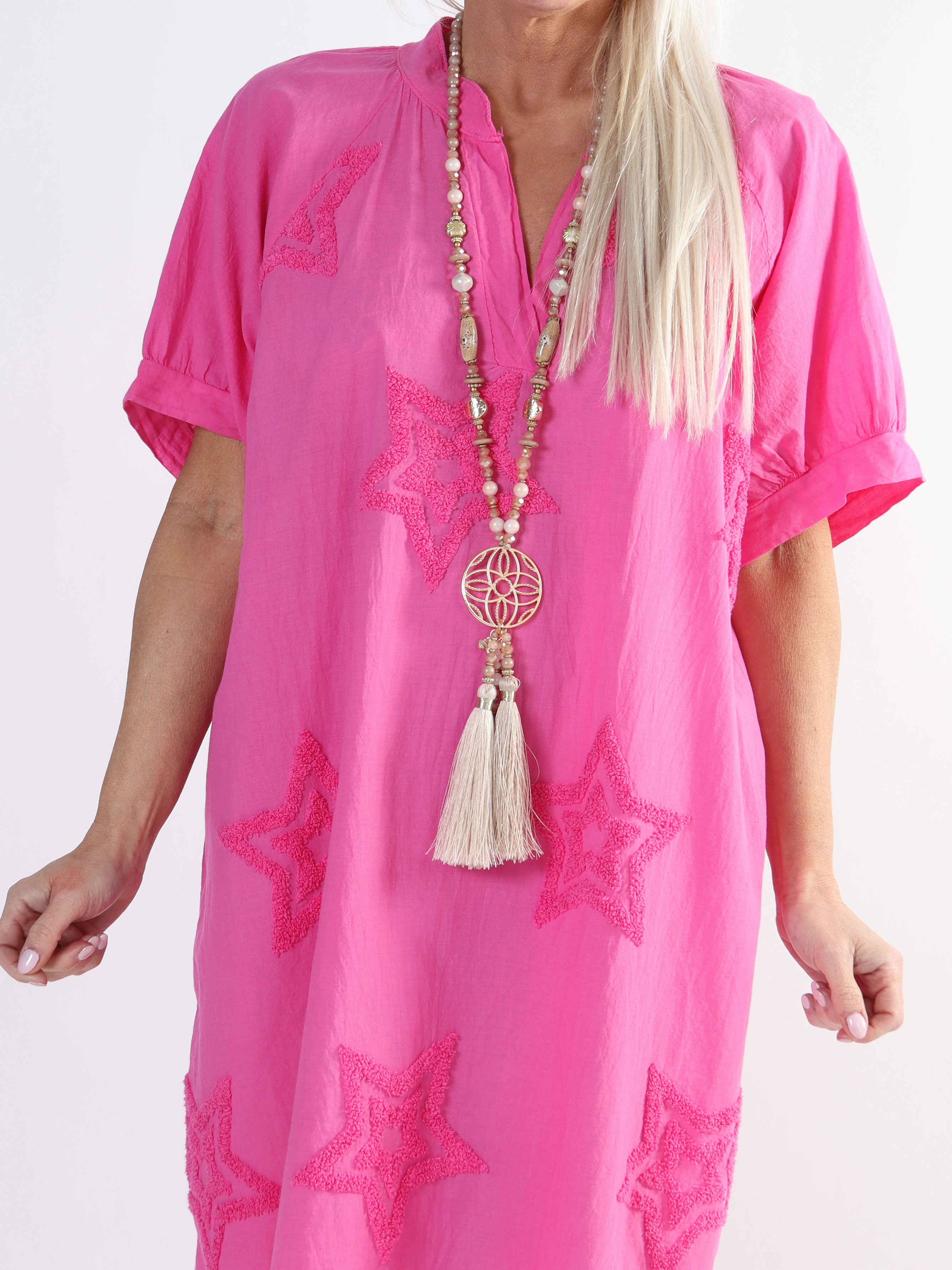 Nannali - Fin plus size kjole i bomuld med stjerner